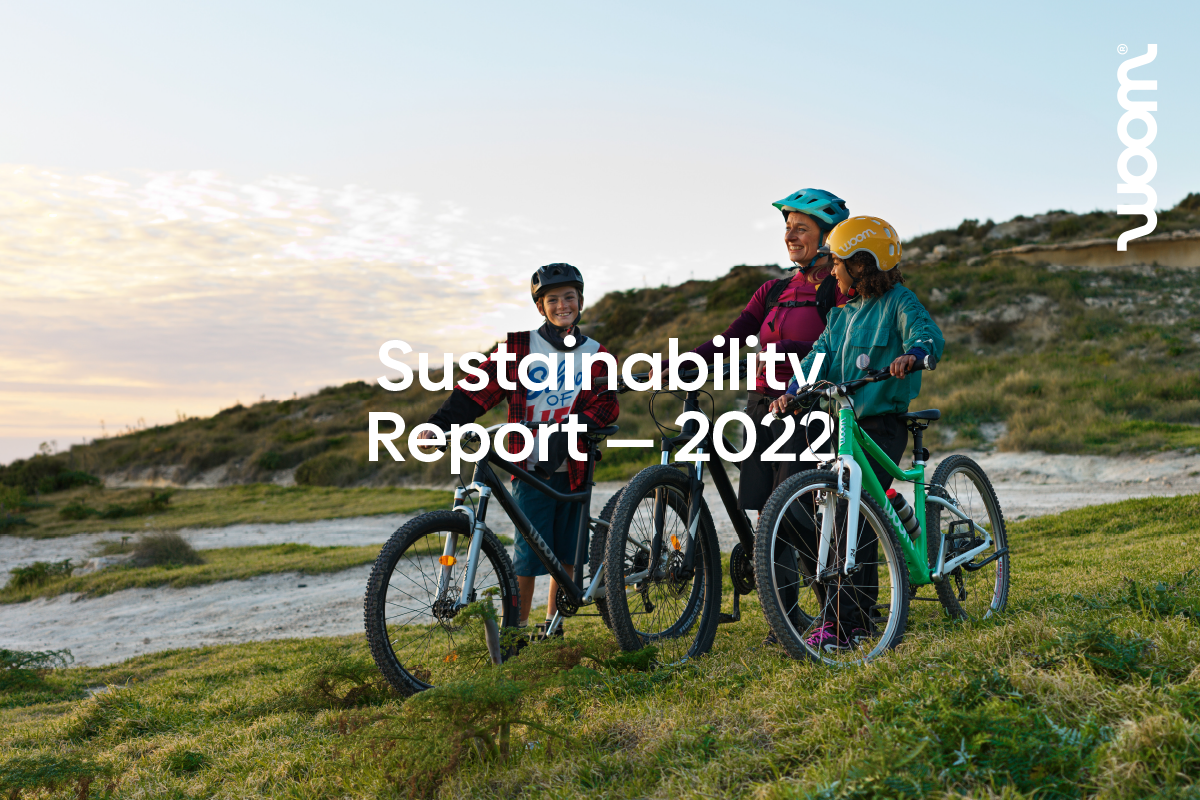 Cover of the woom Sustainability Report 2022